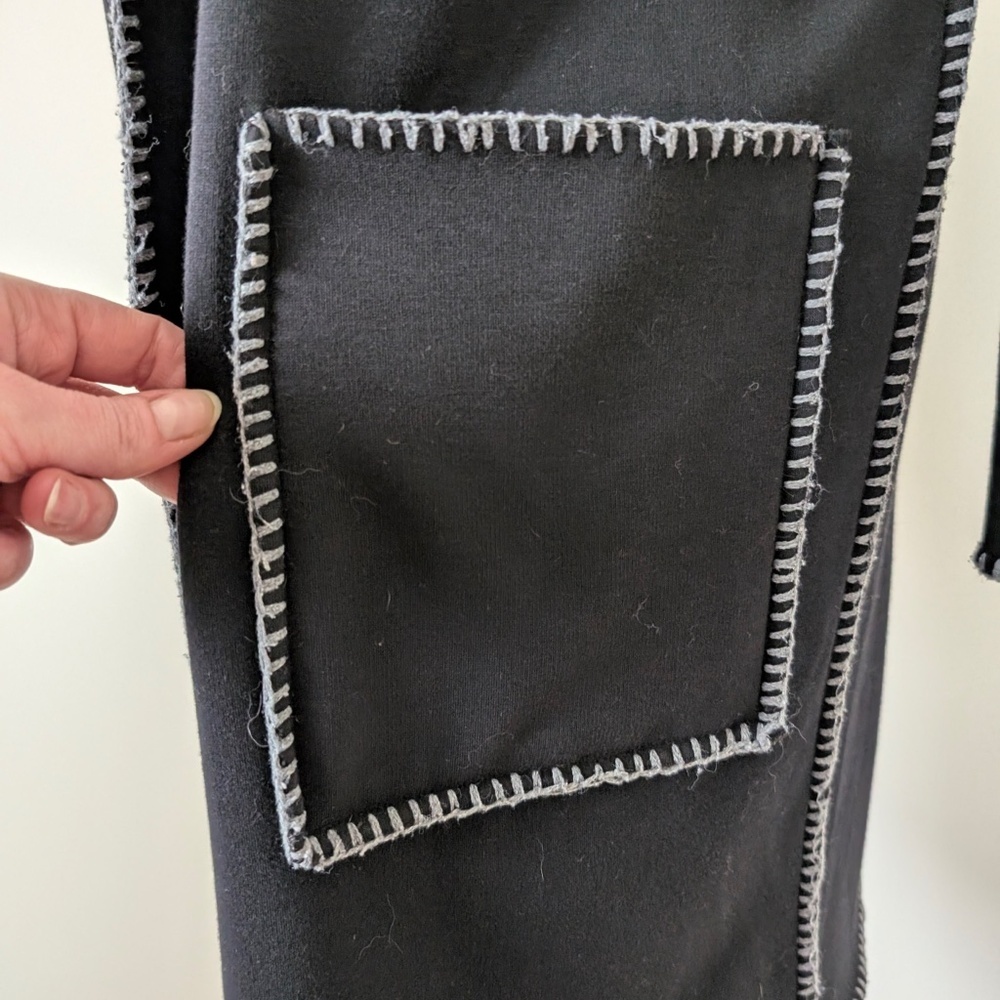 (Free with Purchase) Rain Long Cardigan Contrast Stitching Coatigan Hood - Picture 8 of 11